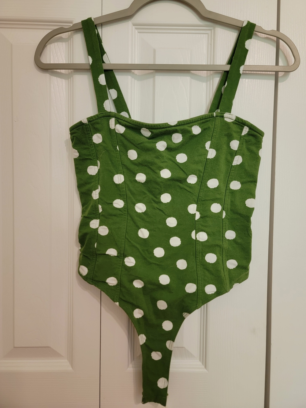 Forever 21 Olive Green Polka Dot Top